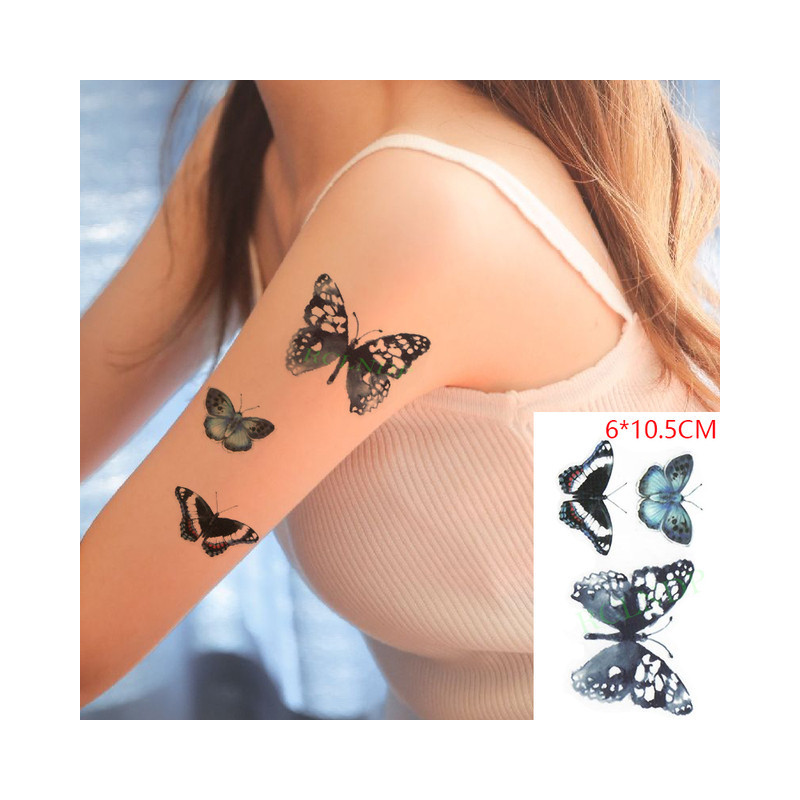 Tatouage temporaire papillons pour femmes-