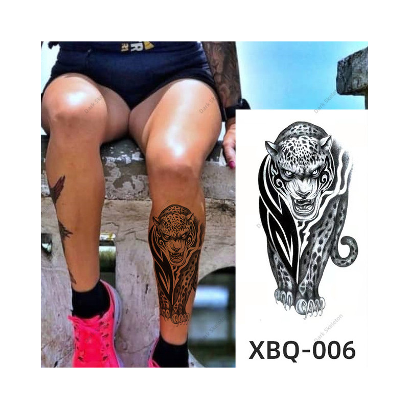 Tatouage temporaire Tribal Léopard pour homme