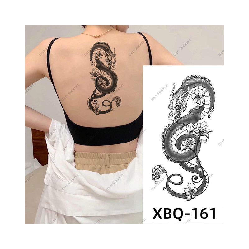 Tatouage temporaire Femme Dragon Chinois sur le dos