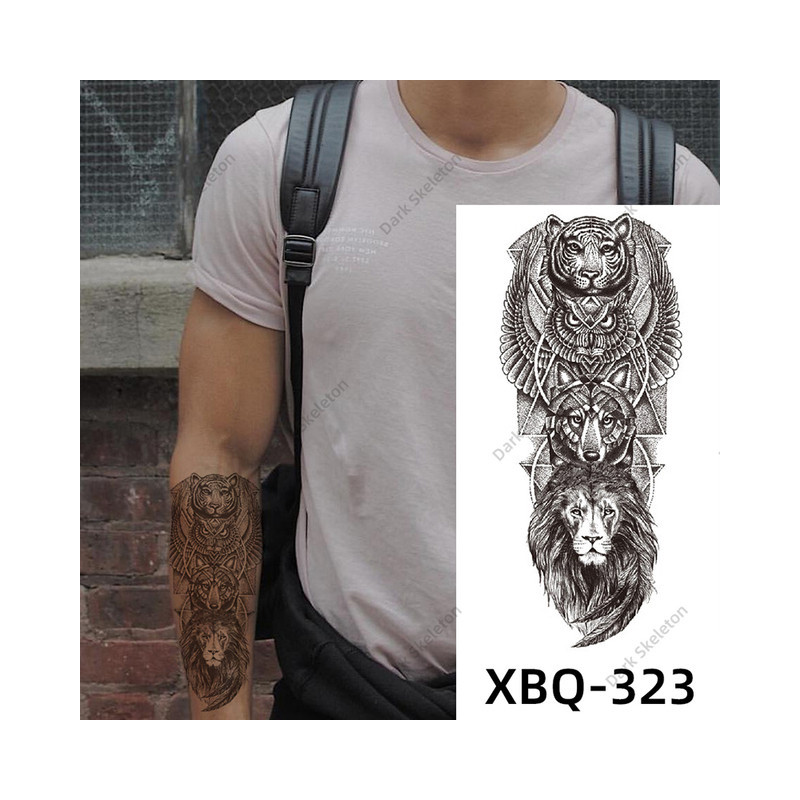 Le tatouage temporaire Homme Lion
