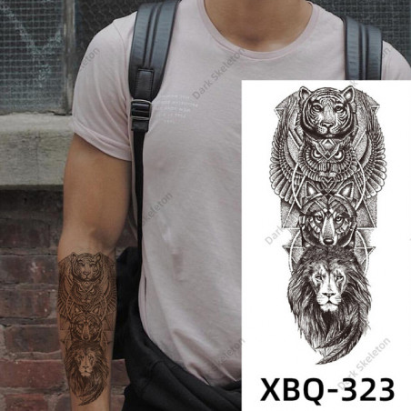 Le tatouage temporaire Homme Lion